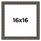16x16 Modern Bamboo Picture Frame with UV-Resistant Acrylic & Acid Free Backing, Available in 5 Finishes - Gold, Silver, Brown, Black, and Natural